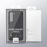 Nillkin Super Frosted Shield Pro-kasse til Samsung Galaxy S23+ pansret cover + telefonstativ blå