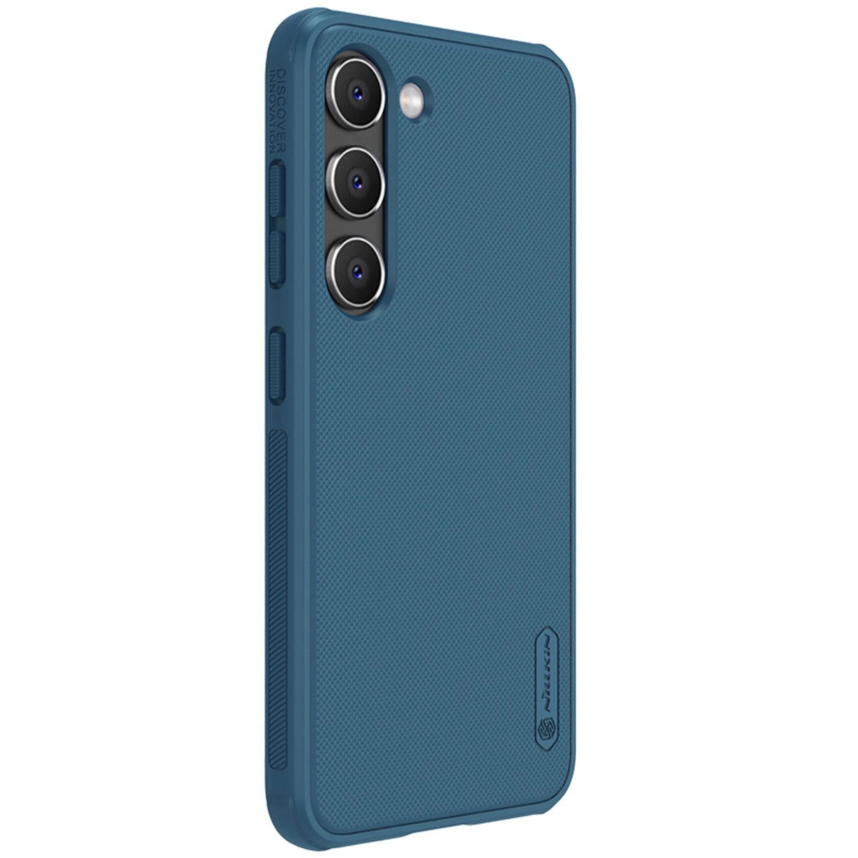Nillkin Super Frosted Shield Pro-kasse til Samsung Galaxy S23+ pansret cover + telefonstativ blå
