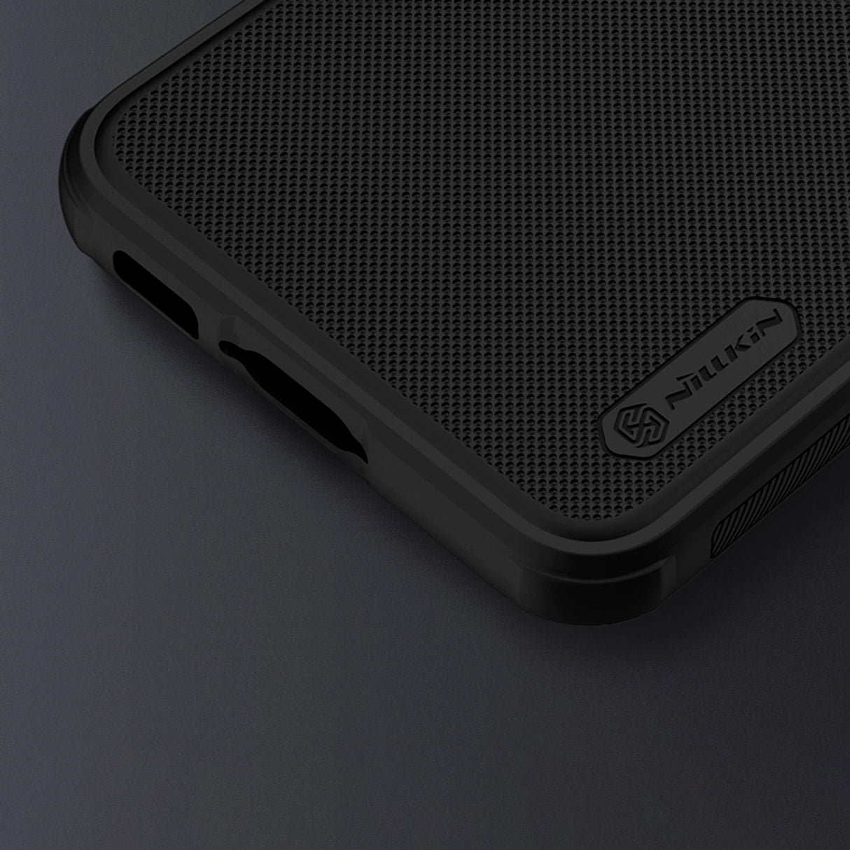 Nillkin Super Frosted Shield Pro-kasse til Samsung Galaxy S23+ pansret cover + telefonstativ blå