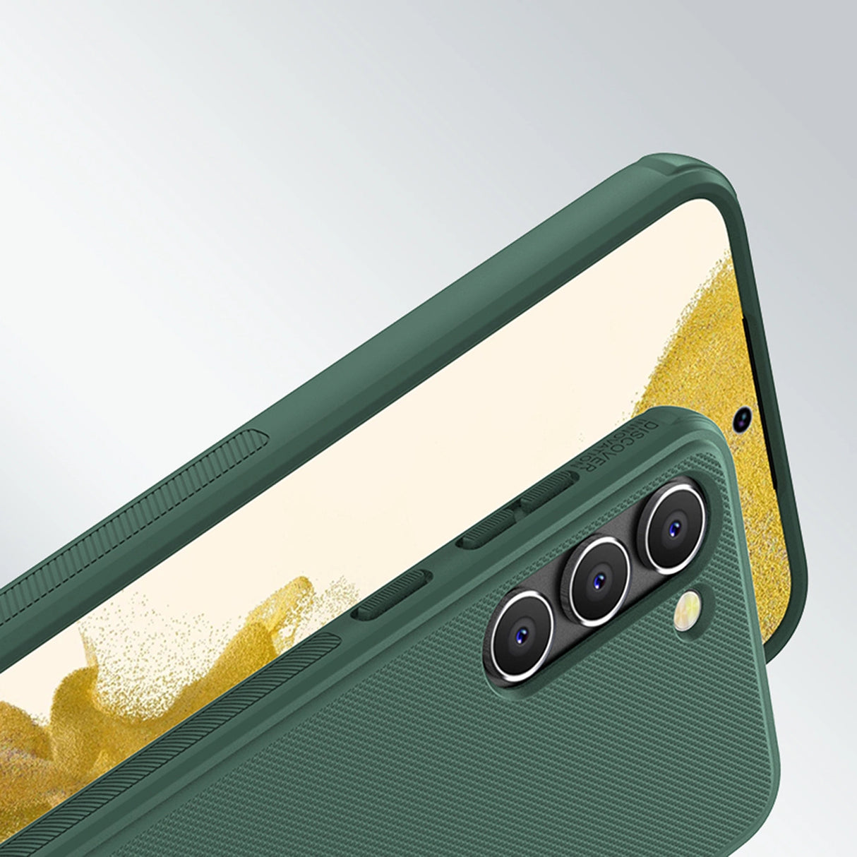 Nillkin Super Frosted Shield Pro-kasse til Samsung Galaxy S23+ pansret cover + telefonstativ blå