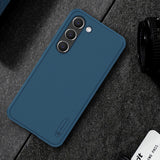 Nillkin Super Frosted Shield Pro-kasse til Samsung Galaxy S23+ pansret cover + telefonstativ blå