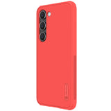 Nillkin Super Frosted Shield Pro-kasse til Samsung Galaxy S23+ pansret cover + telefonstativ rød