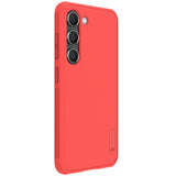Nillkin Super Frosted Shield Pro-kasse til Samsung Galaxy S23+ pansret cover + telefonstativ rød