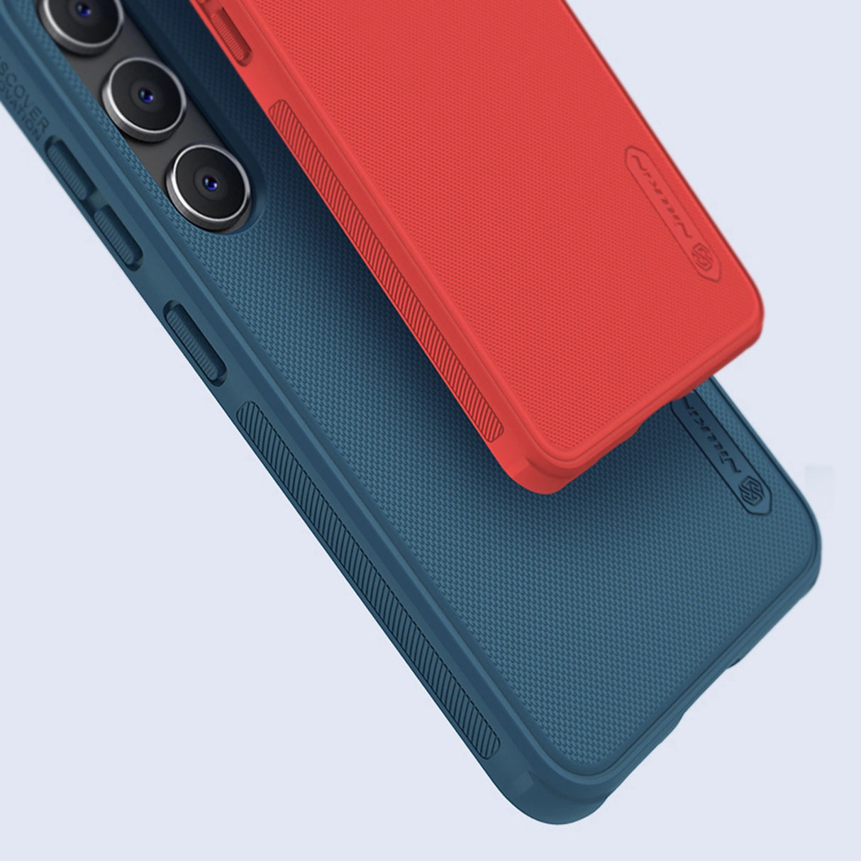 Nillkin Super Frosted Shield Pro-kasse til Samsung Galaxy S23+ pansret cover + telefonstativ rød
