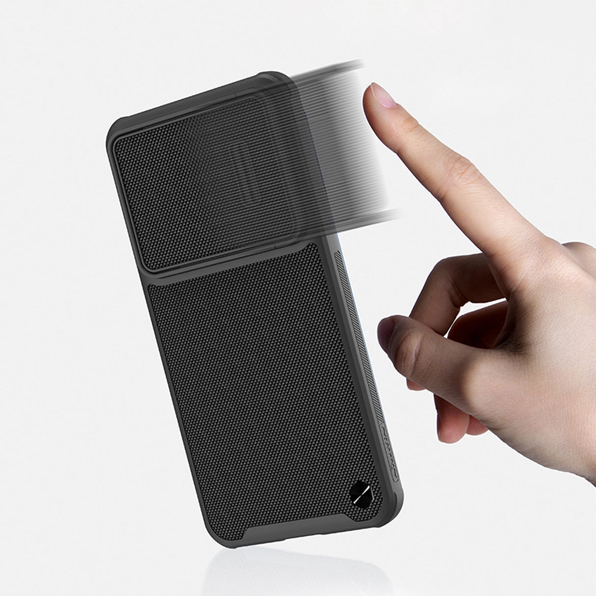 Nillkin Textured S Case til Samsung Galaxy S23, pansret cover med kamera cover, sort