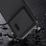 Nillkin Textured S Case til Samsung Galaxy S23, pansret cover med kamera cover, sort
