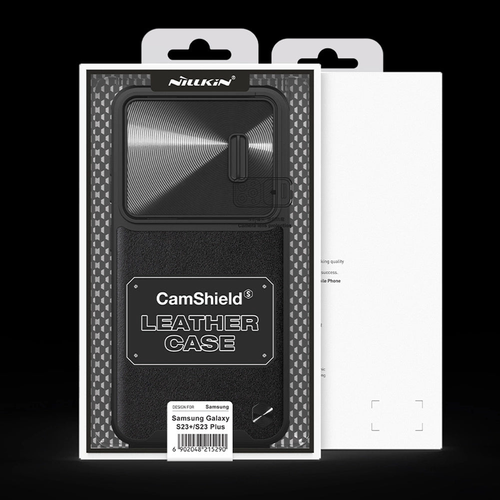 Nillkin CamShield Leather S Case til Samsung Galaxy S23+ cover med kamera cover sort