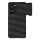 Nillkin Syntetisk Fiber S Case til Samsung Galaxy S23, kamera cover, sort