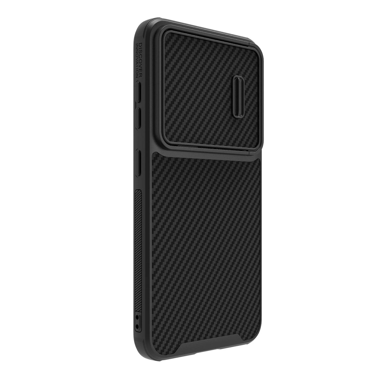 Nillkin Syntetisk Fiber S Case til Samsung Galaxy S23, kamera cover, sort
