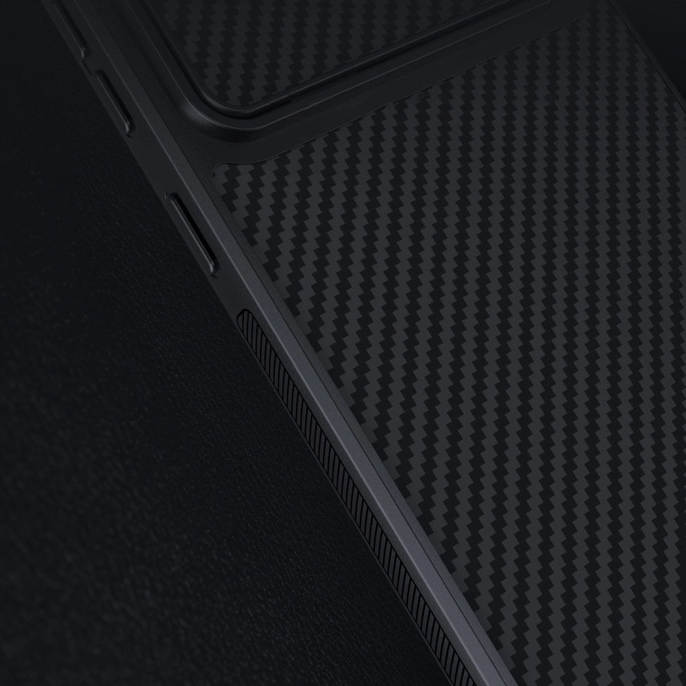 Nillkin Syntetisk Fiber S Case til Samsung Galaxy S23+, kamera cover, sort