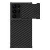 Nillkin Syntetisk Fiber S Case til Samsung Galaxy S23 Ultra, kamera cover, sort