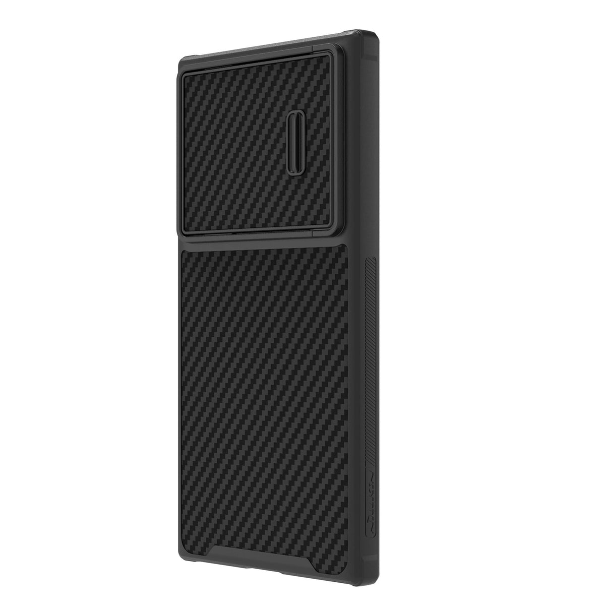 Nillkin Syntetisk Fiber S Case til Samsung Galaxy S23 Ultra, kamera cover, sort