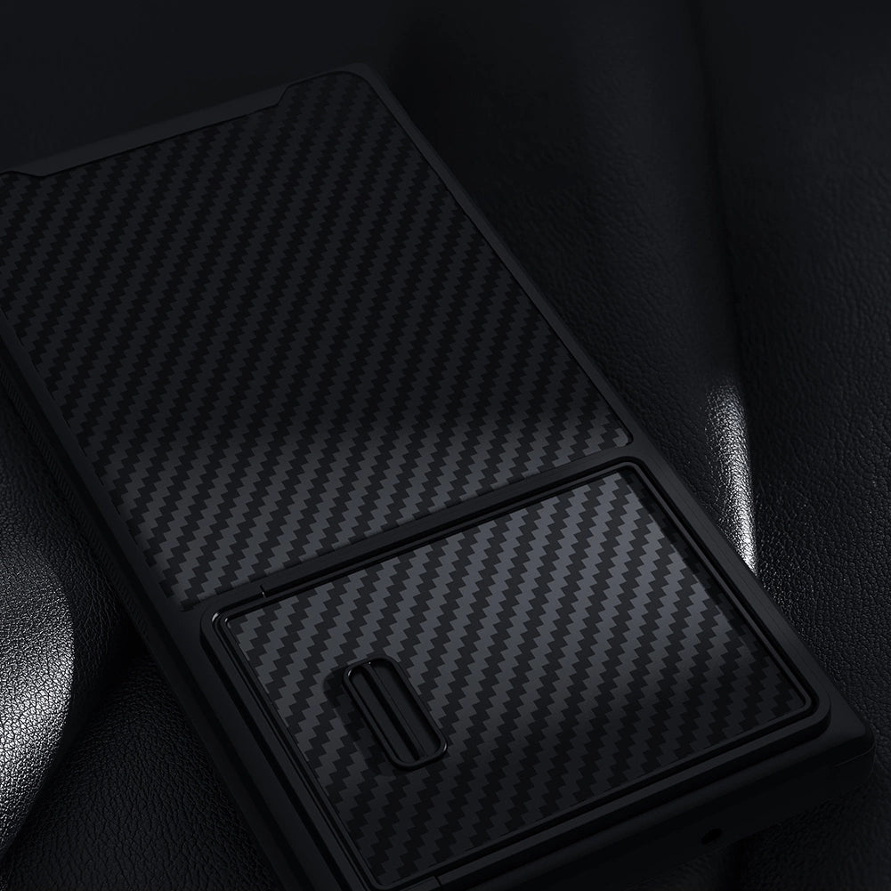Nillkin Syntetisk Fiber S Case til Samsung Galaxy S23 Ultra, kamera cover, sort
