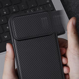 Nillkin CamShield S Case iPhone 14 Pro Max Armored Cover Camera Protector Blå