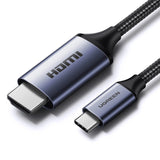 USB C - HDMI 2.1 8K 60Hz Kabel 1,5m Grøn CM565 - Grå