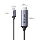 USB C - HDMI 2.1 8K 60Hz Kabel 1,5m Grøn CM565 - Grå