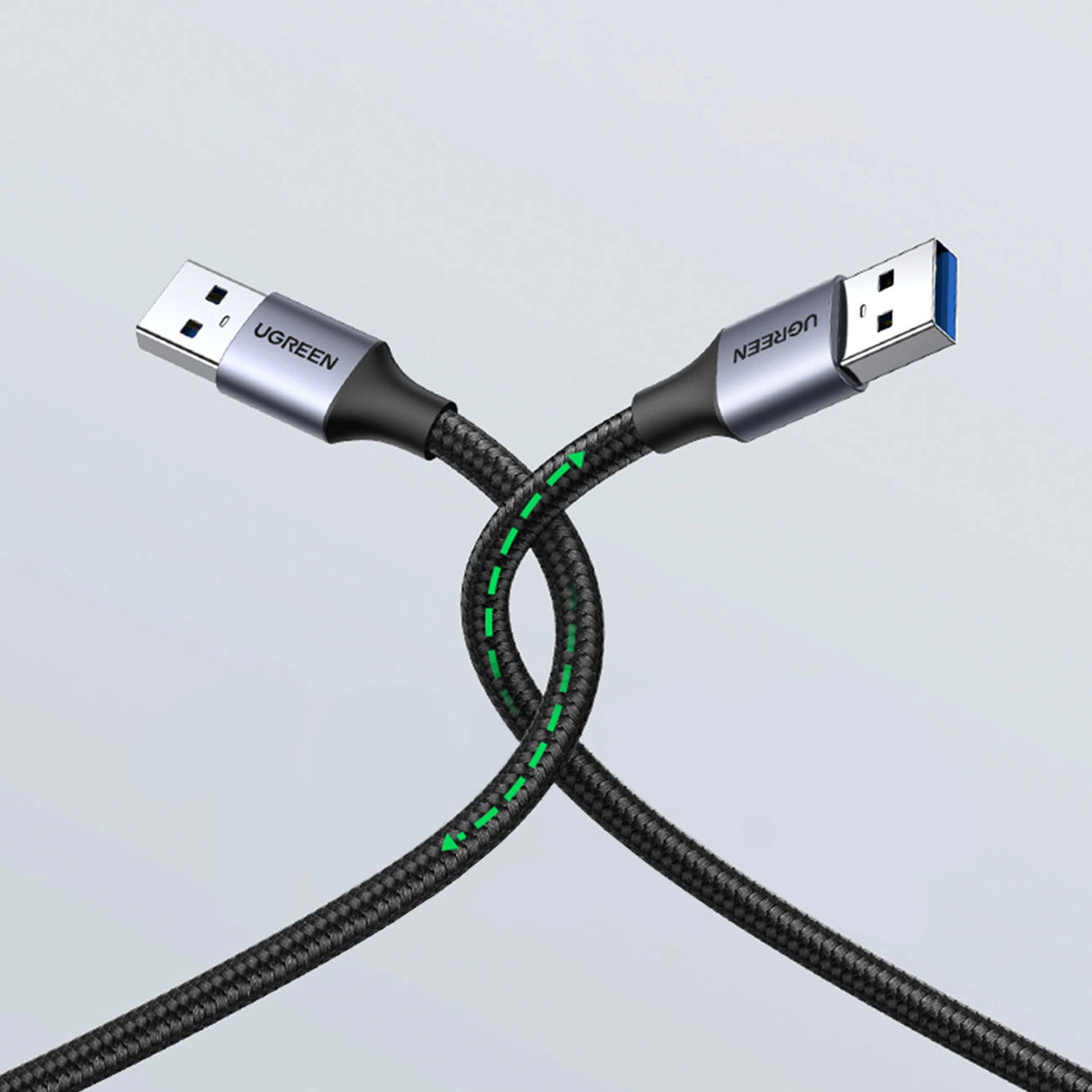 Ugreen kabel USB-kabel - USB 3.0 5Gb/s 0,5m grå (US373)
