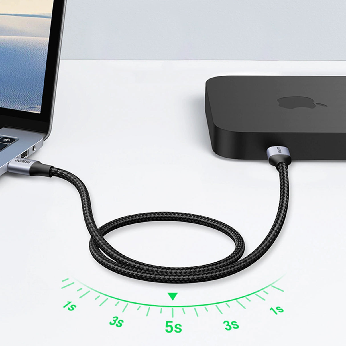 Ugreen kabel USB-kabel - USB 3.0 5Gb/s 0,5m grå (US373)