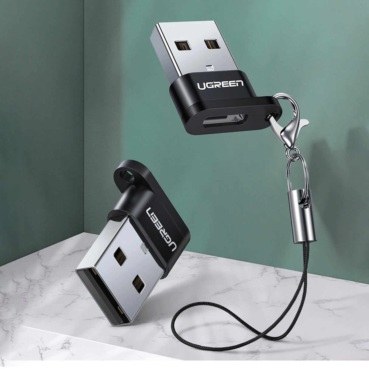 Ugreen US280 50568 USB-C 3.1 (kvindelig) / USB-A 2.0 (mandlig) adapter - sort