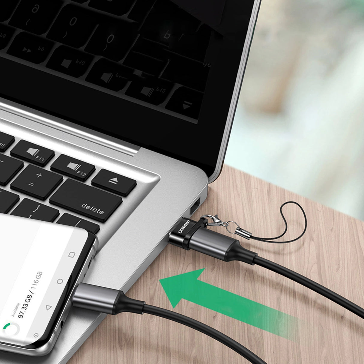 Ugreen US280 50568 USB-C 3.1 (kvindelig) / USB-A 2.0 (mandlig) adapter - sort