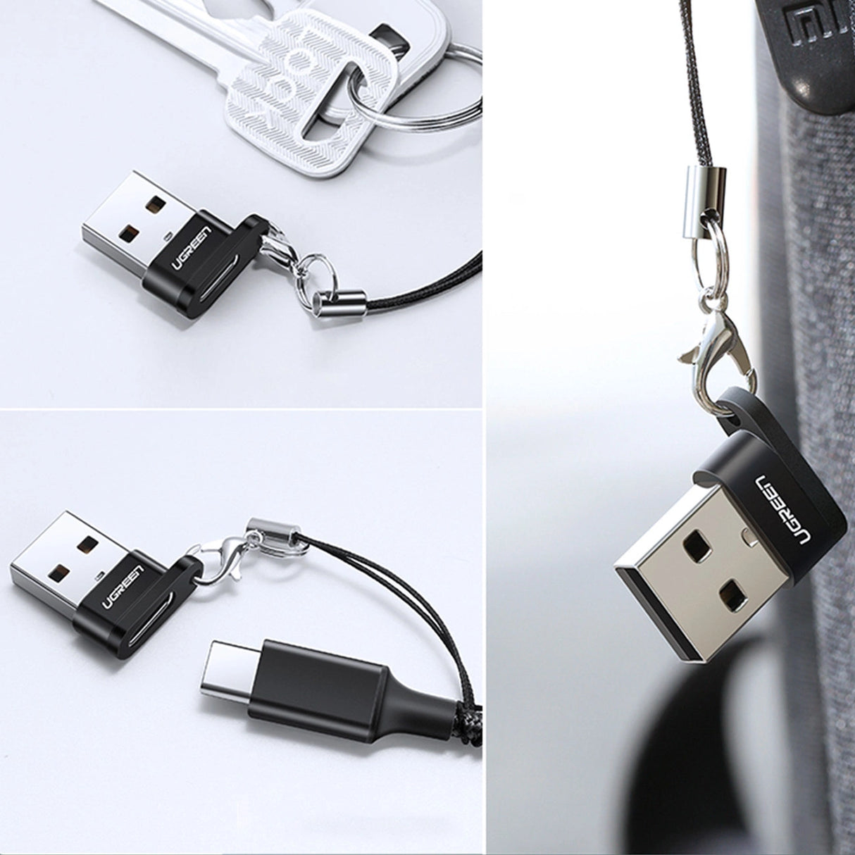 Ugreen US280 50568 USB-C 3.1 (kvindelig) / USB-A 2.0 (mandlig) adapter - sort