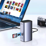 Ugreen Multifunction HUB 12in1 USB C USB HDMI DP RJ45 AUX SD TF grå (CM555)