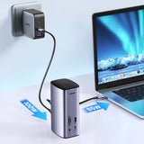 Ugreen Multifunction HUB 12in1 USB C USB HDMI DP RJ45 AUX SD TF grå (CM555)
