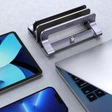 Ugreen LP258 Vertikal Stativ til 2 Enheder Aluminium til Laptop Tablet - Silver