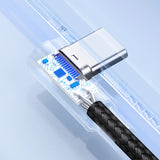 Grøn 90° vinkel kabel USB C - USB 2.0 480Mbps 3A 3m sort (US176)