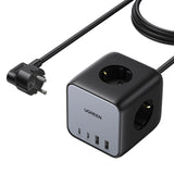 Ugreen cube power strip 65W USB / USB C + 3x AC stikkontakt sort (CD268)