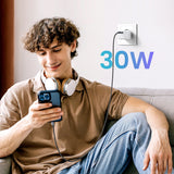 GaN USB C 30W PD Ugreen Nexode Mini hurtigoplader - hvid