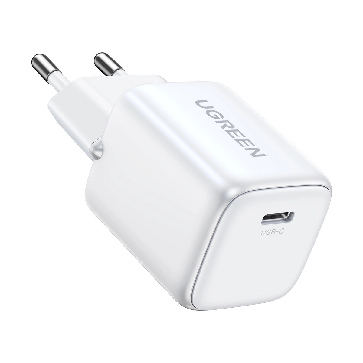 Ugreen Nexode mini CD318 15324 GaN 20W USB-C PD 3.0 / QC 4.0 netværksoplader - hvid