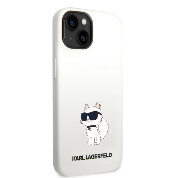 Karl Lagerfeld KLHMP14MSNCHBCH iPhone 14 Plus 6.7" Hardcase hvid/hvid Silicone Choupette MagSafe