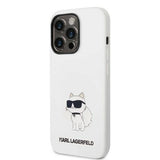 Karl Lagerfeld KLHMP14XSNCHBCH iPhone 14 Pro Max 6.7" Hardcase hvid/hvid Silicone Choupette MagSafe