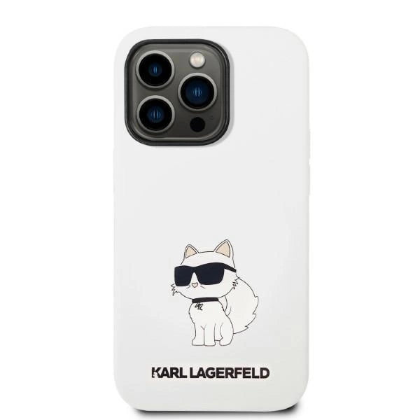 Karl Lagerfeld KLHMP14XSNCHBCH iPhone 14 Pro Max 6.7" Hardcase hvid/hvid Silicone Choupette MagSafe