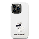 Karl Lagerfeld KLHMP14XSNCHBCH iPhone 14 Pro Max 6.7" Hardcase hvid/hvid Silicone Choupette MagSafe