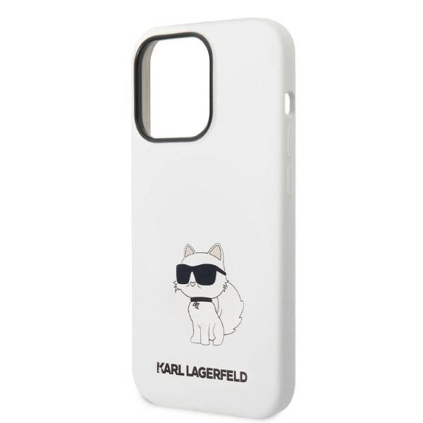 Karl Lagerfeld KLHMP14XSNCHBCH iPhone 14 Pro Max 6.7" Hardcase hvid/hvid Silicone Choupette MagSafe