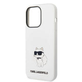 Karl Lagerfeld KLHMP14XSNCHBCH iPhone 14 Pro Max 6.7" Hardcase hvid/hvid Silicone Choupette MagSafe