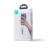 Joyroom mini powerbank 10000mAh Colorful Series 22.5W med 2 indbyggede USB C og Lightning kabler hvid (JR-L012)