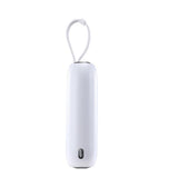Joyroom mini powerbank 10000mAh Colorful Series 22.5W med 2 indbyggede USB C og Lightning kabler hvid (JR-L012)