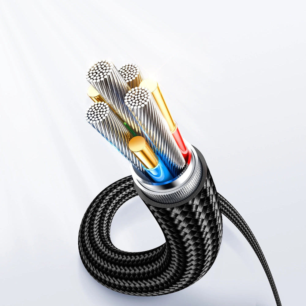 Joyroom A4 USB-C / USB-C 100W 1,2 m Kabel med skærm - sort