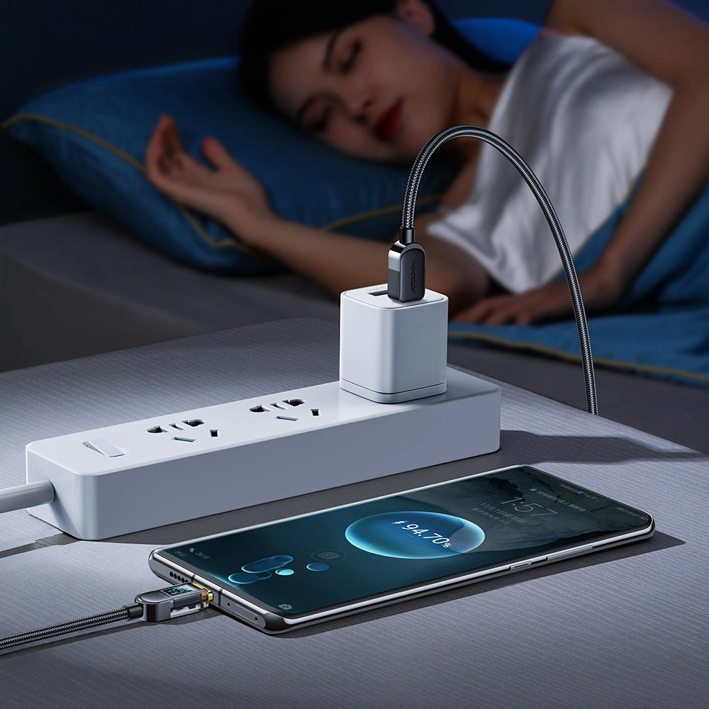 Joyroom A4 USB-C / USB-C 100W 1,2 m Kabel med skærm - sort