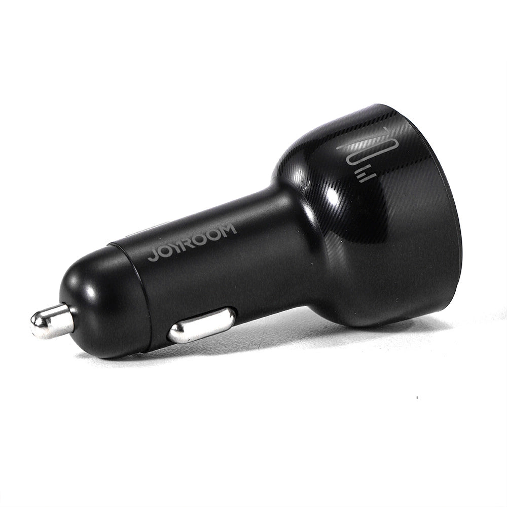 Joyroom biloplader 70W med 3 porte: USB, 2 x USB C sort (JR-CL26)
