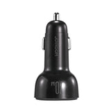 Joyroom biloplader 70W med 3 porte: USB, 2 x USB C sort (JR-CL26)