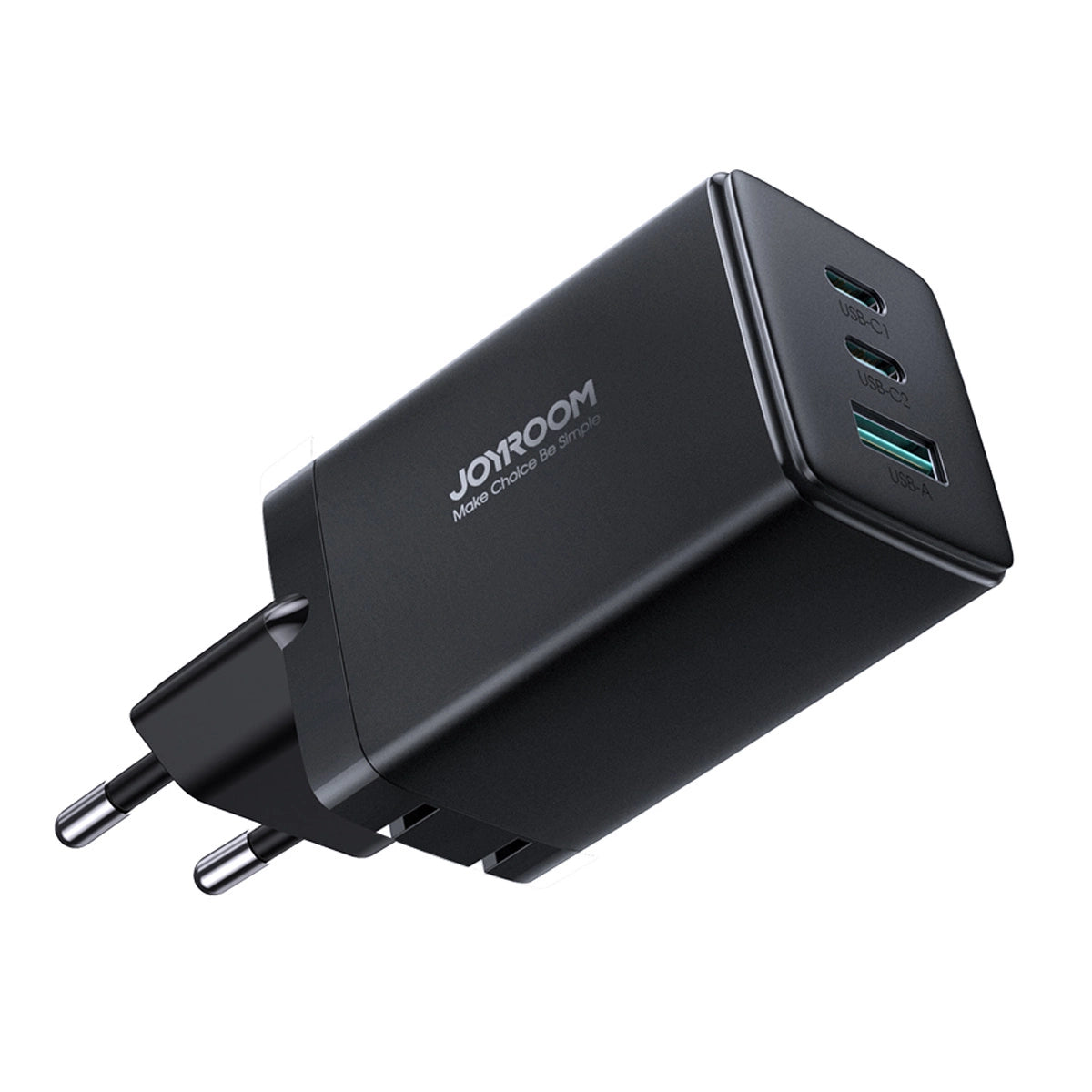 Joyroom hurtig GaN oplader 65W USB-A, 2x USB-C sort + USB-C - USB-C kabel 100W 1,2m (TCG01)