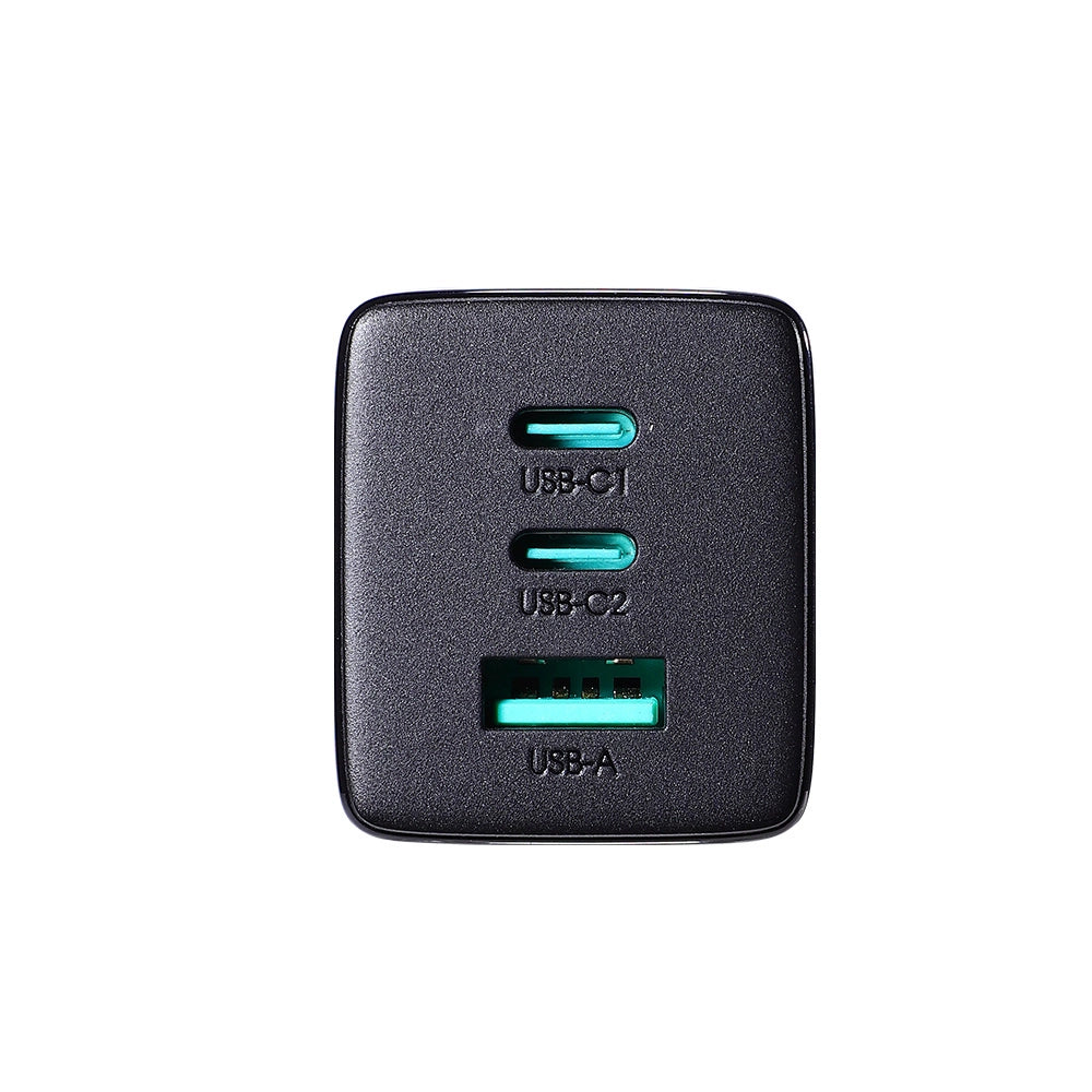 Joyroom hurtig GaN oplader 65W USB-A, 2x USB-C sort + USB-C - USB-C kabel 100W 1,2m (TCG01)