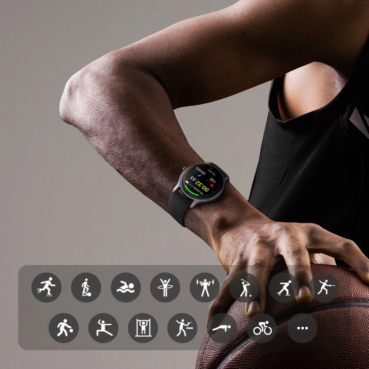 Joyroom Classis Series JR-FC1 smartwatch med opkaldsbesvarelsesfunktion / IP68-beskyttelse - grå