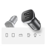 Ugreen CD130 USB-A / USB-C 30W Biloplader - Grå