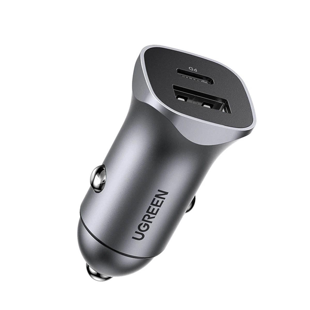 Ugreen CD130 USB-A / USB-C 30W Biloplader - Grå