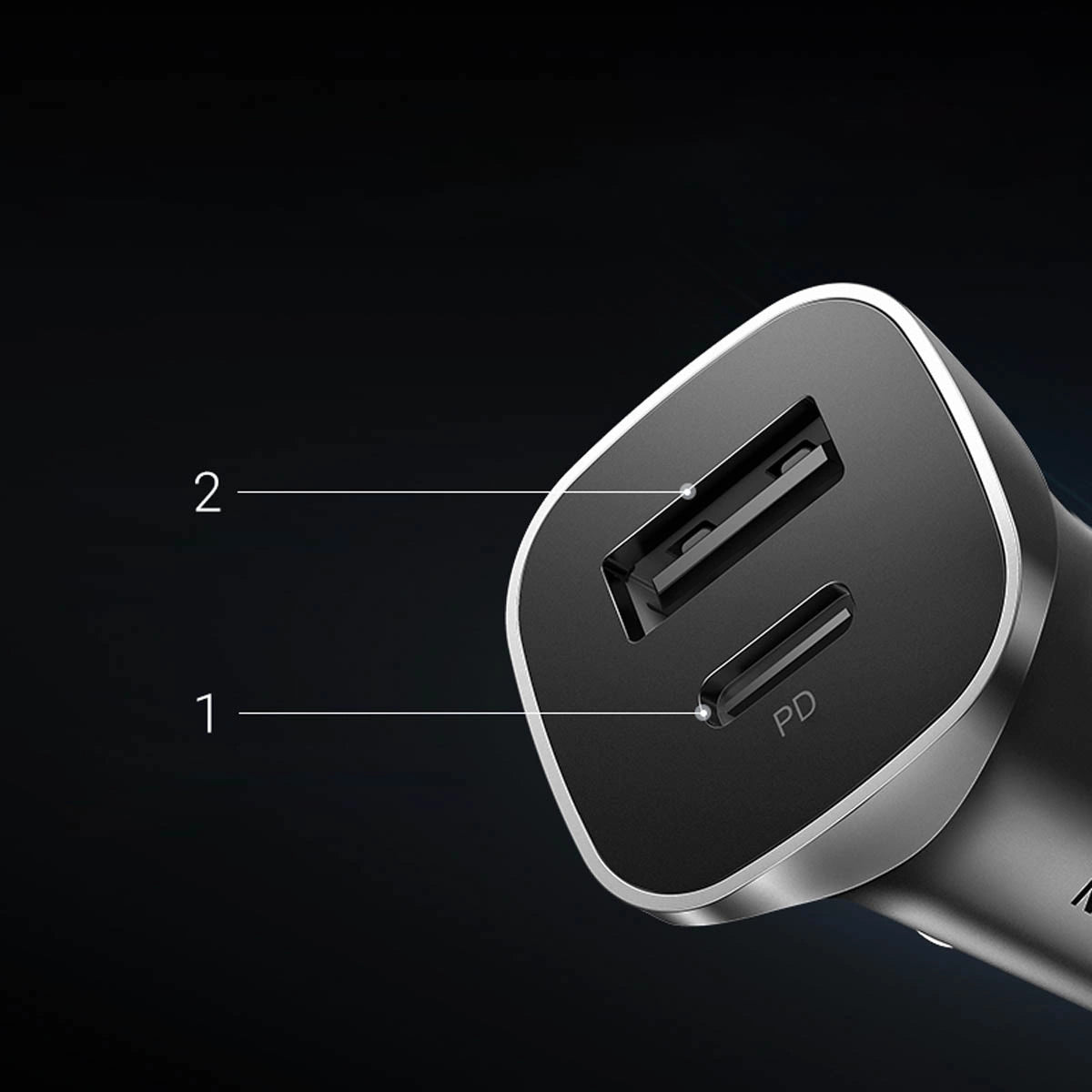 Ugreen CD130 USB-A / USB-C 30W Biloplader - Grå